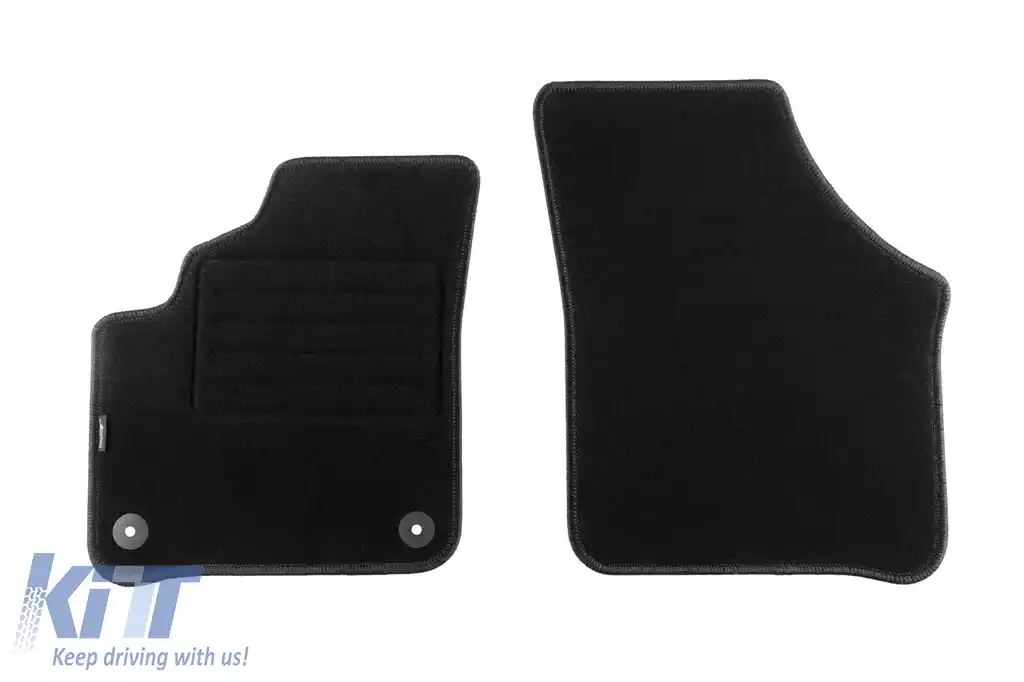 Mochete de podea din covor cu două straturi, potrivite pentru VW e-Up! după 2019, set de 4 bucăți, negre-image-6240171