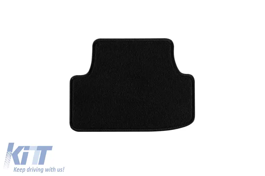 Mochete de podea din covor cu două straturi, potrivite pentru Seat Leon hatchback, estate 2012-2020, din țesătură Rex, set de 4 bucăți, negru-image-6240452