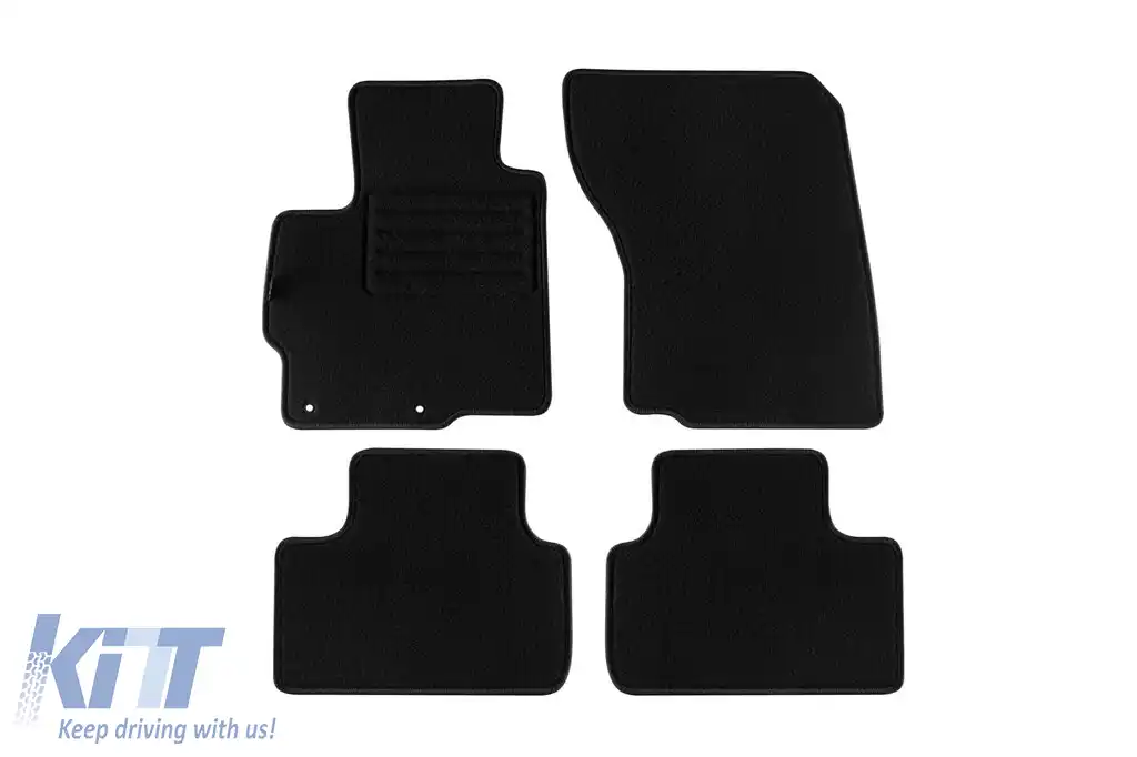 Mochete din carpetă cu două straturi, potrivite pentru Mitsubishi ASX 2010-2022, de la Petex, țesătură Rex, set de 4 bucăți, negru