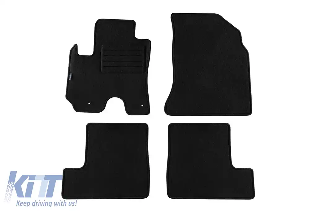 Mochete din carpetă cu două straturi, potrivite pentru Toyota Rav4 2003-2006, 5 uși, set de 4 bucăți, negru