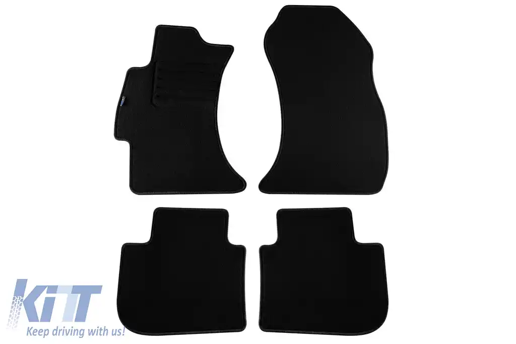 Mochete din carpete cu două straturi, potrivite pentru Subaru XV, Impreza 2013-2017, Levorg după 2015, din țesătură Rex, set de 4 bucăți, negre