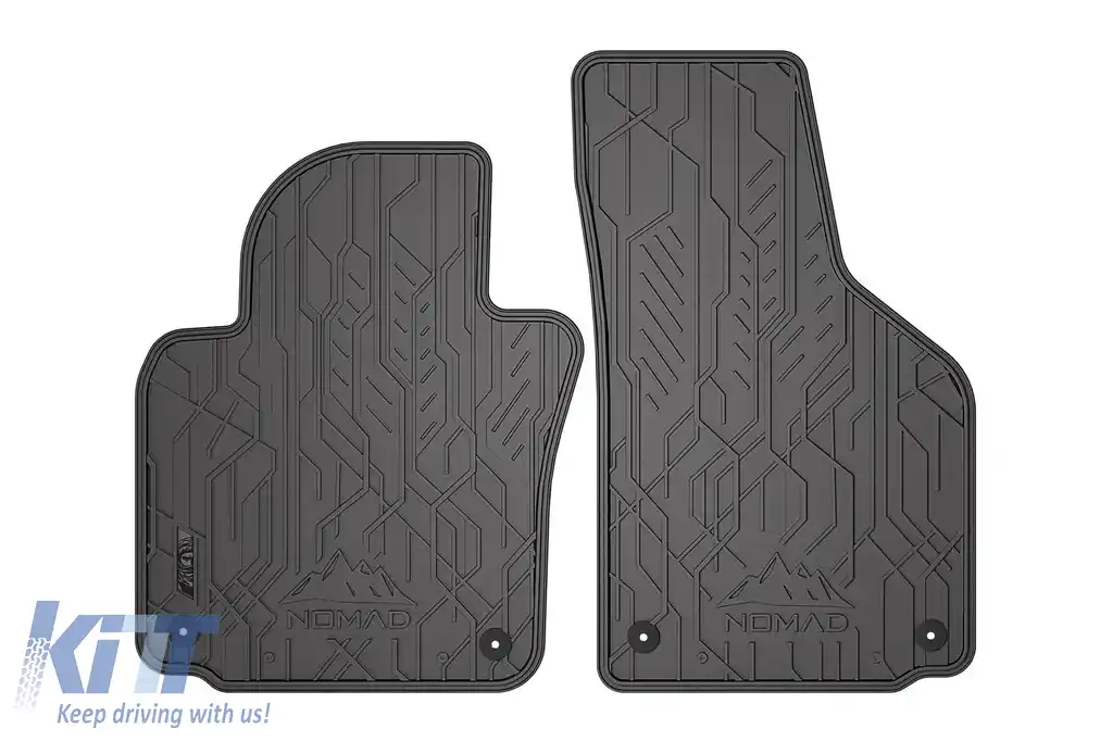 Mochete din cauciuc frontale specifice, potrivite pentru seria Frogum NOMAD pentru Seat Leon 2005-2012, Toledo 2004-2009, Skoda Octavia 2004-2013, Skoda Yeti 2009-2018, Golf V 2003-2009, Golf VI 2008-
