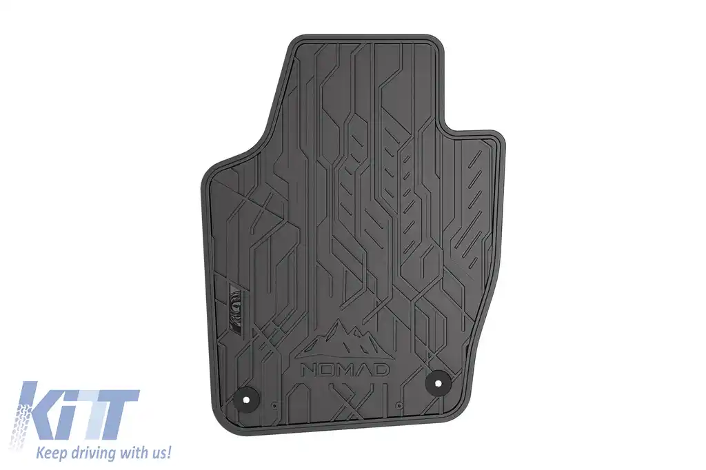 Mochete din cauciuc frontale specifice, potrivite pentru Volkswagen Polo 2009-2017, set de 2 piese, culoare neagră din seria Frogum NOMAD-image-6256420