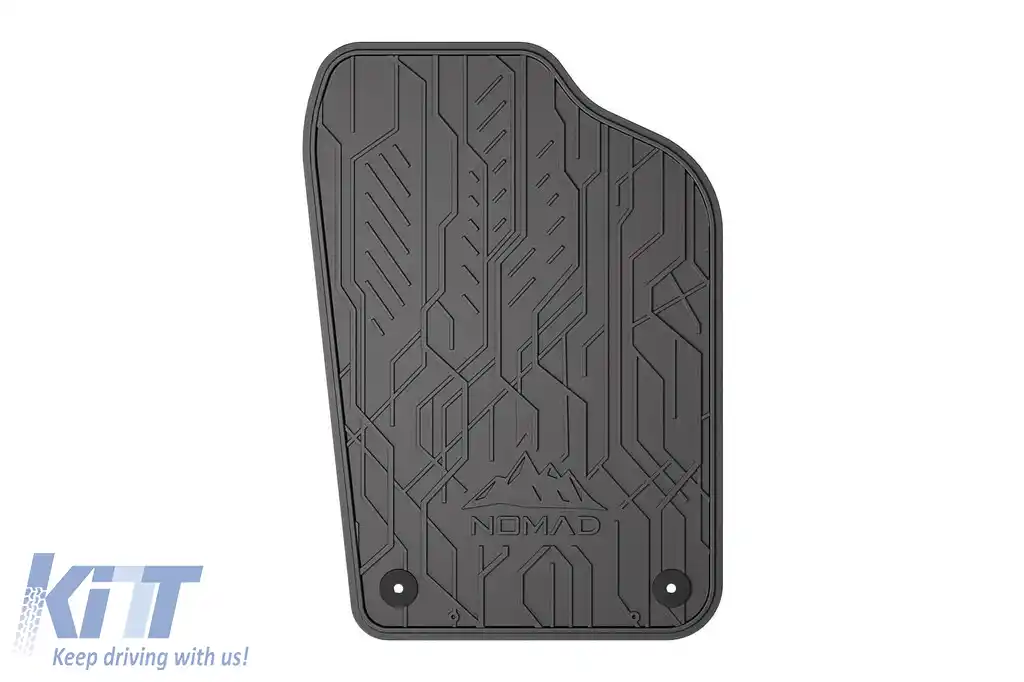 Mochete din cauciuc frontale specifice, potrivite pentru Volkswagen Polo 2009-2017, set de 2 piese, culoare neagră din seria Frogum NOMAD-image-6256421