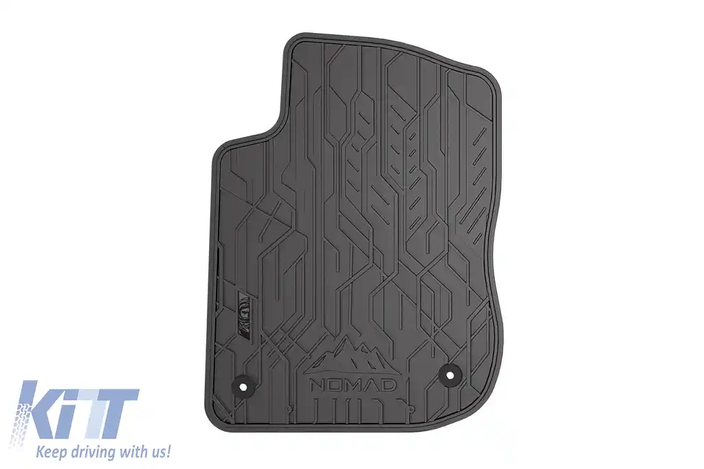 Mochete din cauciuc frontale specifice, potrivite pentru seria Frogum NOMAD pentru Peugeot 208 2012-2019, Peugeot 2008 2013-2019, set de 2 piese, culoare neagră-image-6256503