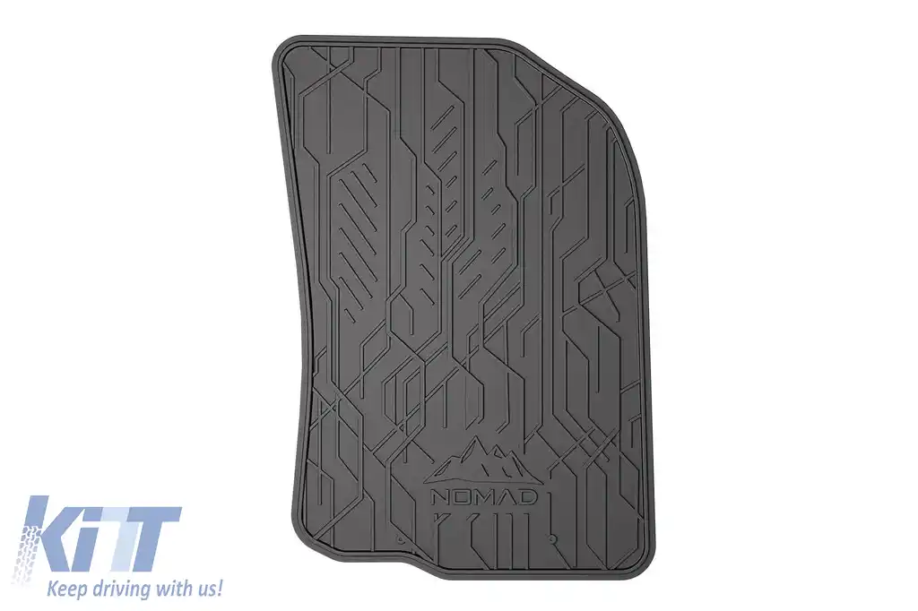 Mochete din cauciuc frontale specifice, potrivite pentru seria Frogum NOMAD pentru Peugeot 208 2012-2019, Peugeot 2008 2013-2019, set de 2 piese, culoare neagră-image-6256504