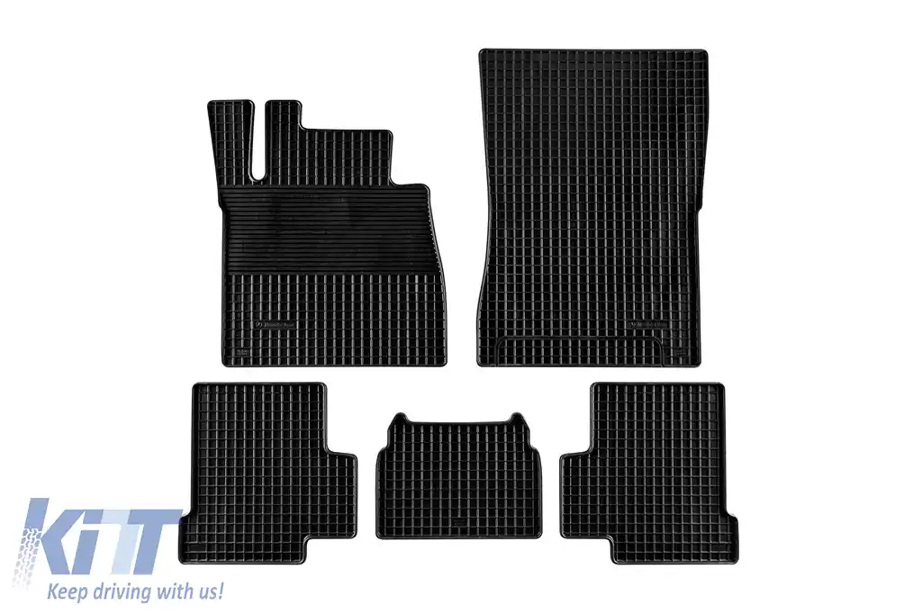 Mochete din cauciuc Gumarny Zubri potrivite pentru Mercedes G class W463 1990-2018 cu ampatament scurt, set de 5 piese, culoare neagră