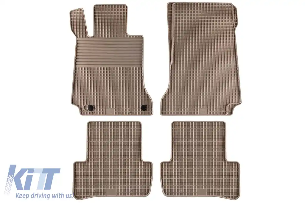 Mochete din cauciuc Gumarny Zubri potrivite pentru Mercedes C class W204 2007-2014, GLK X204 2009-2015, set de 4 piese, culoare bej