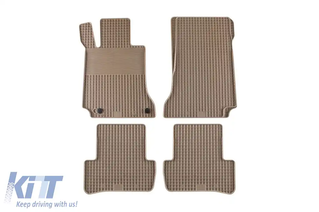 Mochete din cauciuc Gumarny Zubri potrivite pentru Mercedes C class W205 2014-2020, set de 4 piese, culoare bej-image-6231830