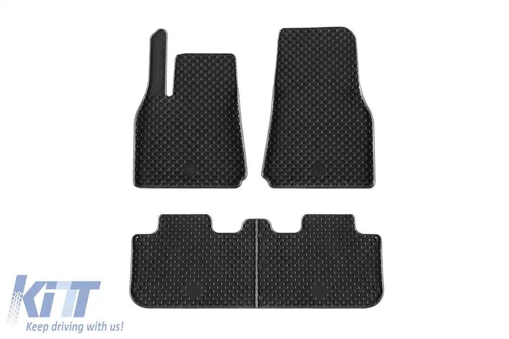 Mochete din cauciuc Gumarny Zubri potrivite pentru Tesla Model Y 2020-2025, set de 4 piese, culoare neagră