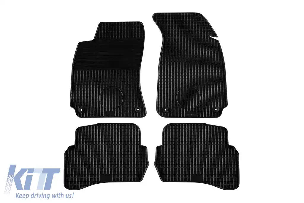 Mochete din cauciuc Gumarny Zubri potrivite pentru Volkswagen Passat B5, B5.5 1997-2004 cu clipsuri rotunde, set de 4 piese, culoare neagră