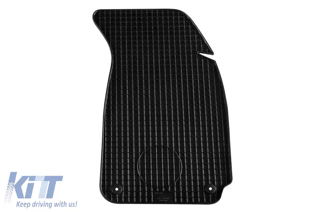 Mochete din cauciuc Gumarny Zubri potrivite pentru Volkswagen Passat B5, B5.5 1997-2004 cu clipsuri rotunde, set de 4 piese, culoare neagră-image-6251076