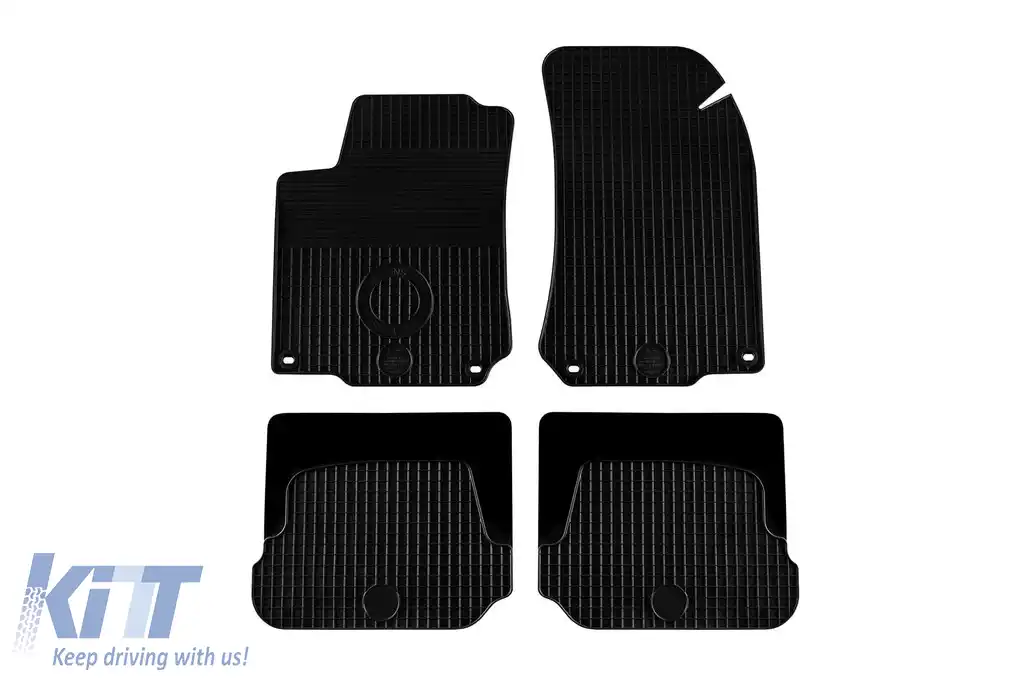 Mochete din cauciuc Gumarny Zubri potrivite pentru Volkswagen Golf IV, Bora, New Beetle 1997-2002, cu clipsuri ovale, set de 4 piese, culoare neagră