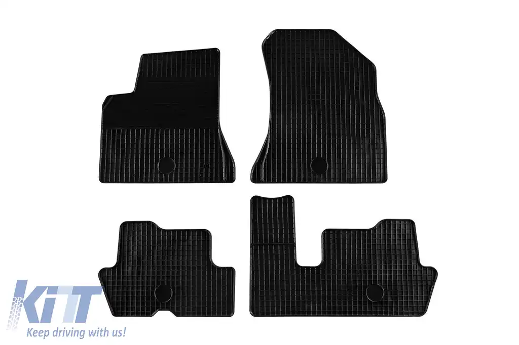 Mochete din cauciuc Gumarny Zubri potrivite pentru Peugeot 3008 2008-2016, 5008 2010-2016, set de 4 piese, culoare neagră