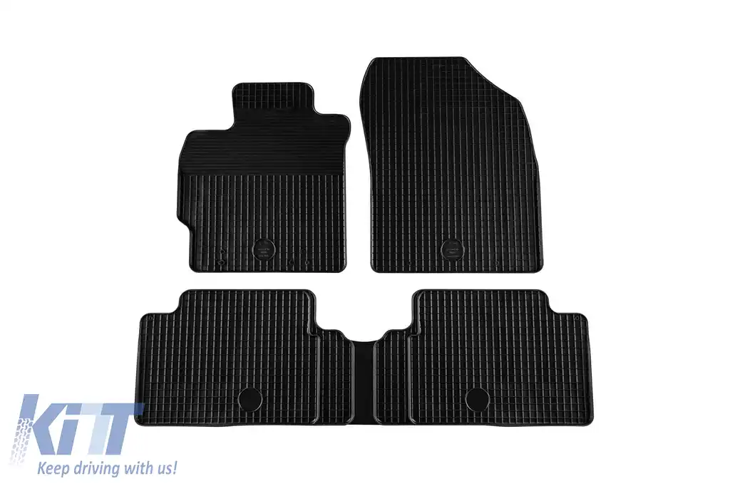 Mochete din cauciuc Gumarny Zubri potrivite pentru Toyota Auris 2007-2012, Corolla 2007-2013, set de 4 piese, culoare neagră-image-6251247