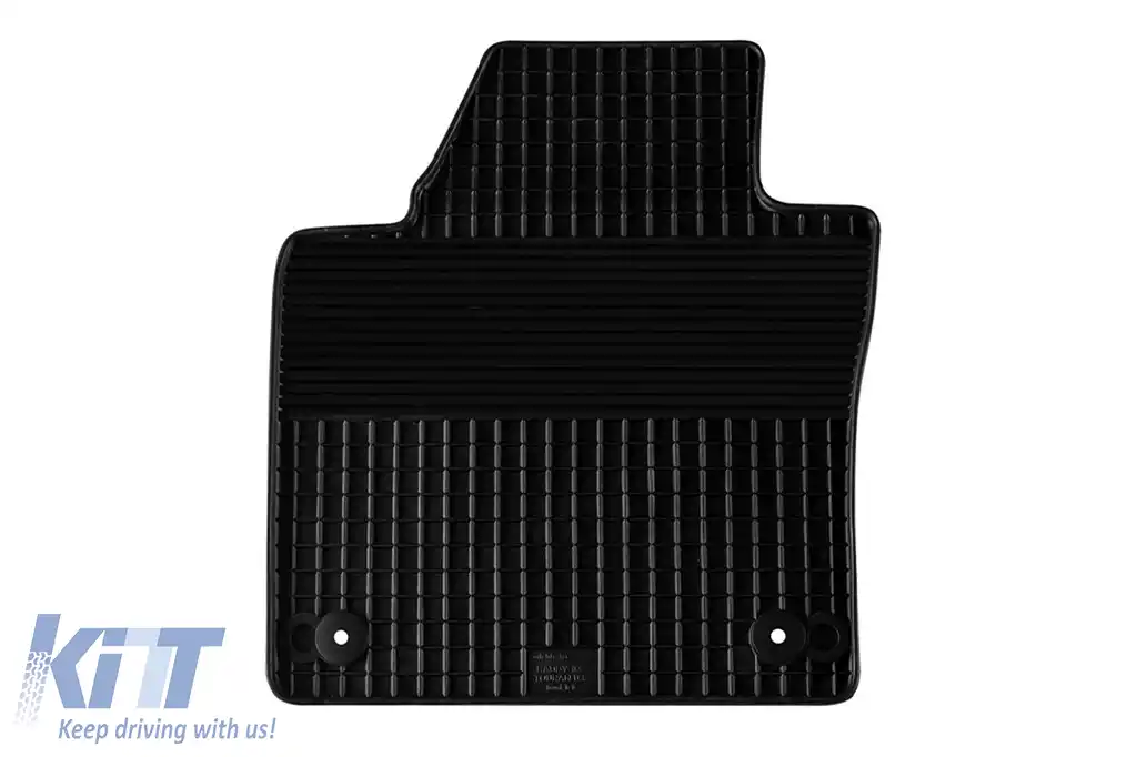 Mochete din cauciuc Gumarny Zubri potrivite pentru Volkswagen Caddy 2003-2019 cu clipsuri rotunde, set de 4 piese, culoare neagră-image-6251289