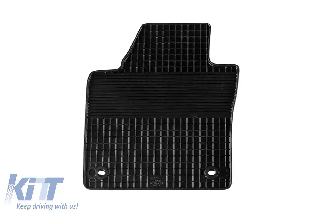 Mochete din cauciuc Gumarny Zubri potrivite pentru Volkswagen Caddy 2003-2019, cu clipsuri ovale, set de 4 piese, culoare neagră-image-6251433