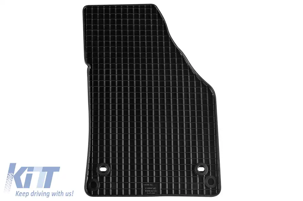 Mochete din cauciuc Gumarny Zubri potrivite pentru Volkswagen Caddy 2003-2019, cu clipsuri ovale, set de 4 piese, culoare neagră-image-6251434