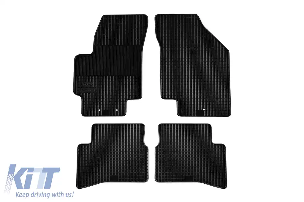 Mochete din cauciuc Gumarny Zubri potrivite pentru Kia Rio 2005-2011, set de 4 piese, culoare neagră