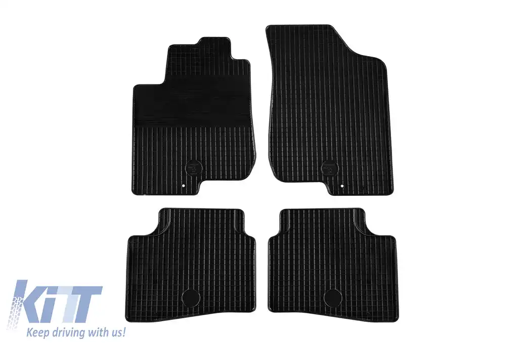 Mochete din cauciuc Gumarny Zubri potrivite pentru Hyundai i30, Kia Ceed 2007-2011, set de 4 piese, culoare neagră-image-6251648