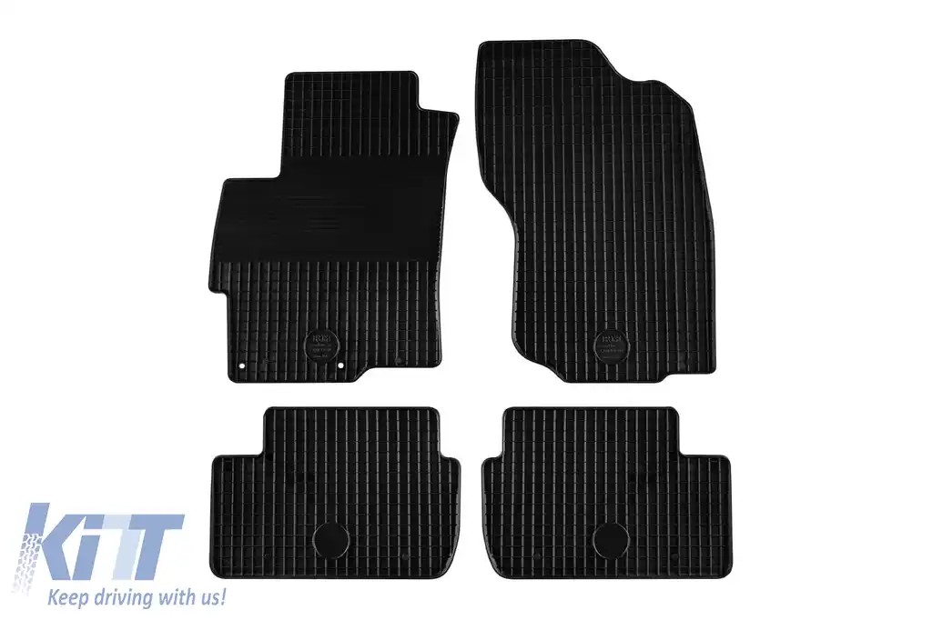 Mochete din cauciuc Gumarny Zubri potrivite pentru Mitsubishi Lancer 2009-2017, set de 4 piese, culoare neagră