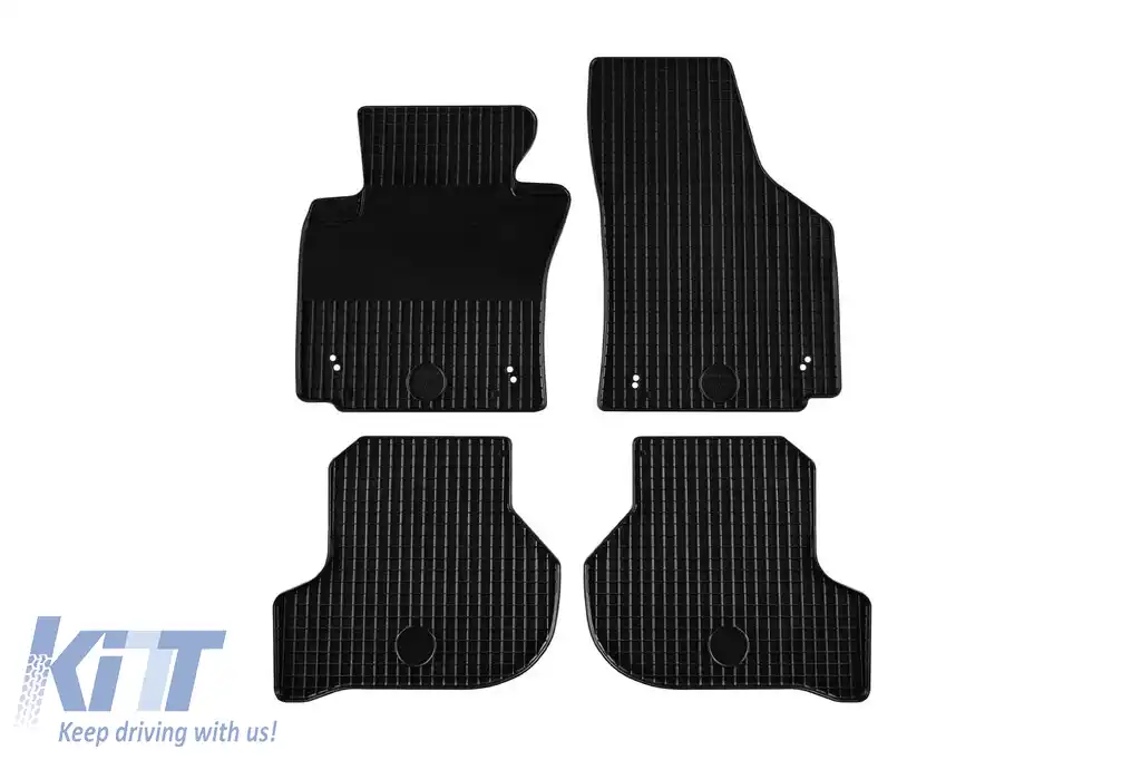 Mochete din cauciuc Gumarny Zubri potrivite pentru Seat Leon 2005-2012, Altea 2004-2015, set de 4 piese, culoare neagră