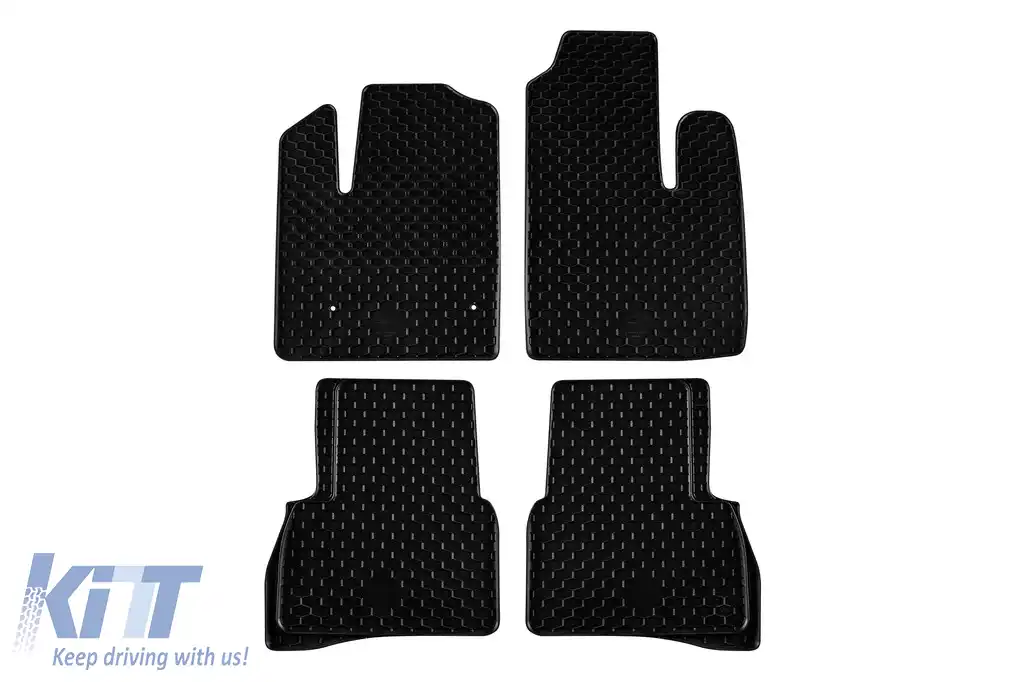 Mochete din cauciuc Gumarny Zubri potrivite pentru Fiat Doblo 2000-2009, set de 4 piese, culoare neagră