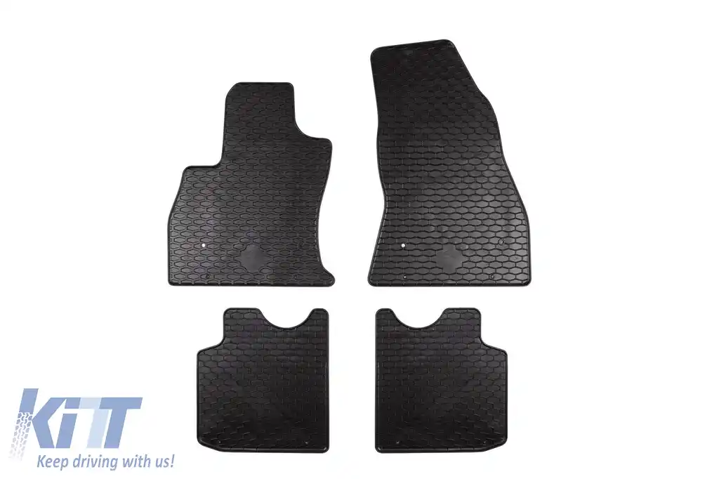 Mochete din cauciuc Gumarny Zubri potrivite pentru Fiat 500L după 2013, set de 4 piese, culoare neagră