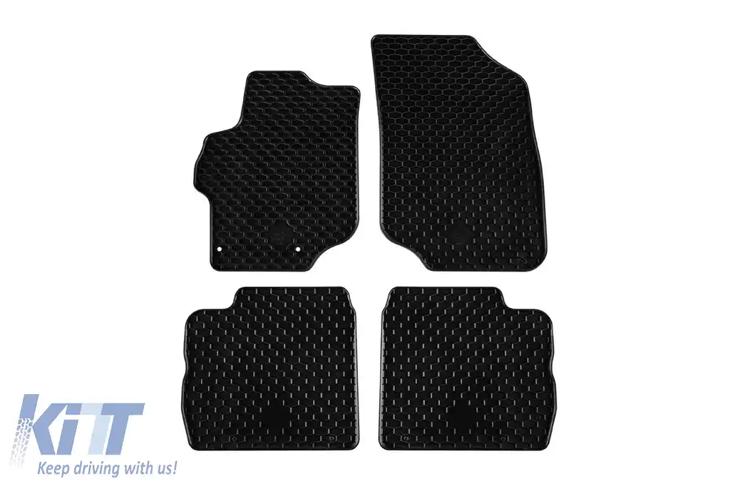 Mochete din cauciuc Gumarny Zubri potrivite pentru Citroen C-Elysee, Peugeot 301 după 2012, set de 4 piese, culoare neagră-image-6252028