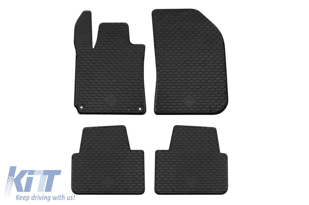 Mochete din cauciuc Gumarny Zubri potrivite pentru Peugeot 308 break 2014-2021, set de 4 piese, culoare neagră