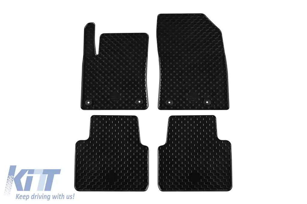 Mochete din cauciuc Gumarny Zubri potrivite pentru Opel Crossland X, Citroen C3 Aircross după 2017, set de 4 piese, culoare neagră