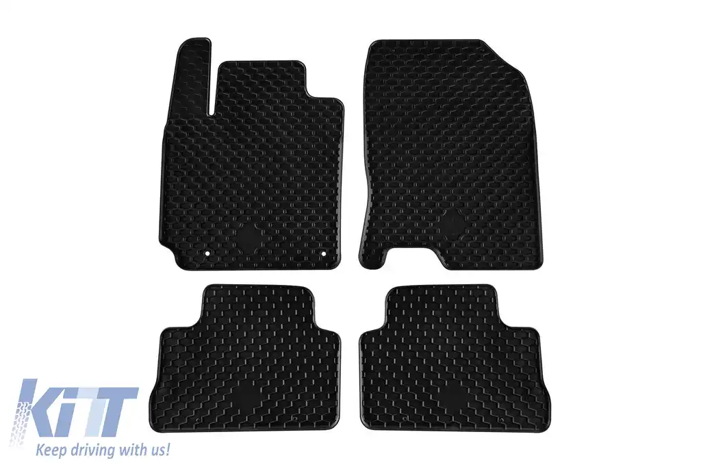 Mochete din cauciuc Gumarny Zubri potrivite pentru Hyundai Kona, Kona HeV 2018-2023, set de 4 piese, culoare neagră