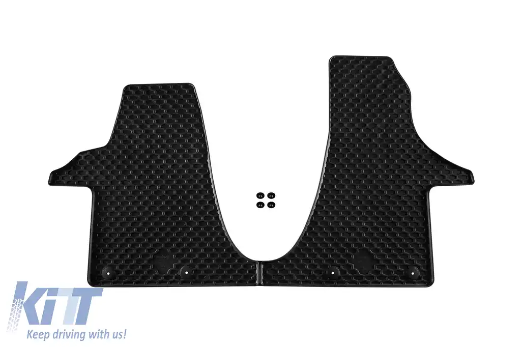 Mochete din cauciuc Gumarny Zubri potrivite pentru Volkswagen Transporter T6 după 2019, set de 2 piese, culoare neagră-image-6252338