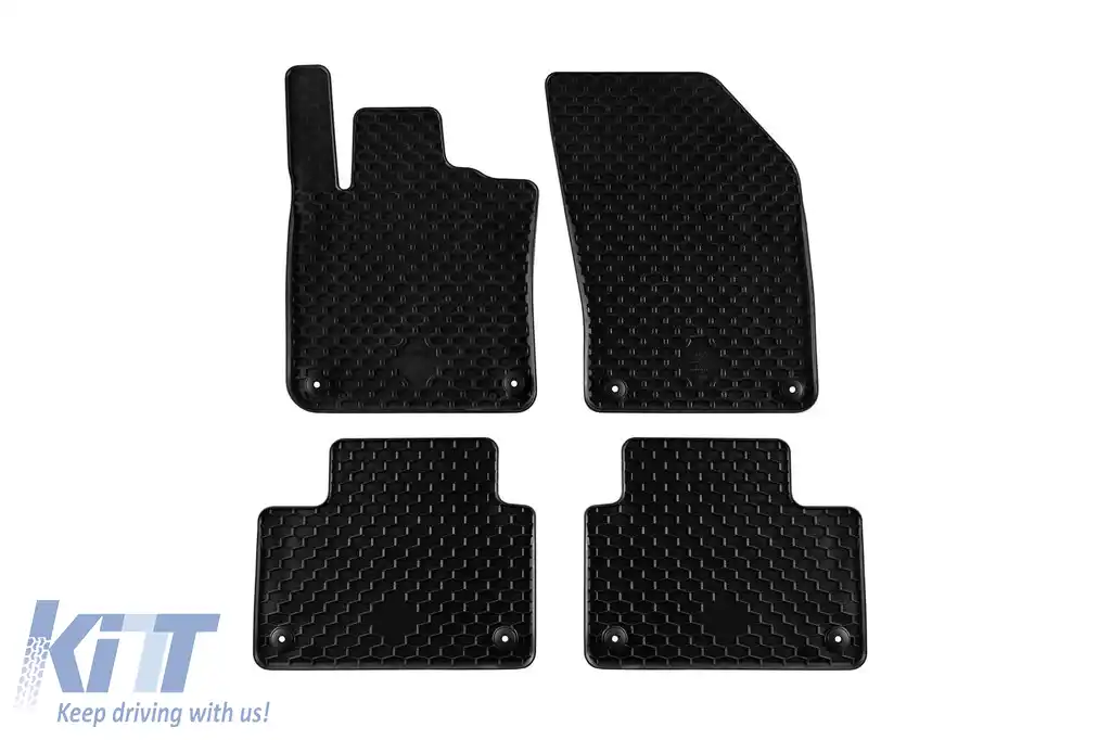 Mochete din cauciuc Gumarny Zubri potrivite pentru Volvo S60, V60 după 2019, set de 4 piese, culoare neagră-image-6252344