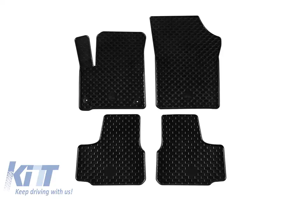 Mochete din cauciuc Gumarny Zubri potrivite pentru Volkswagen e-UP, Skoda Citigo e-iV, Seat e-MII după 2020, set de 4 piese, culoare neagră