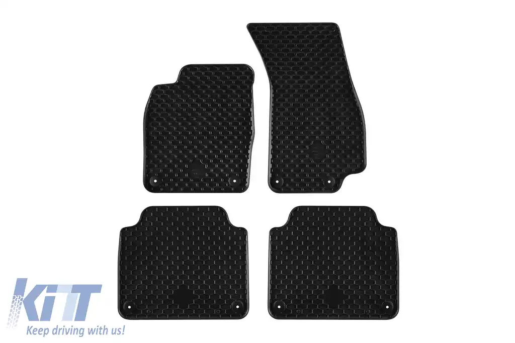 Mochete din cauciuc Gumarny Zubri potrivite pentru Audi A8 D5, A8 D5 Hybrid după 2018, ampatament scurt, set de 4 piese, culoare neagră-image-6252464
