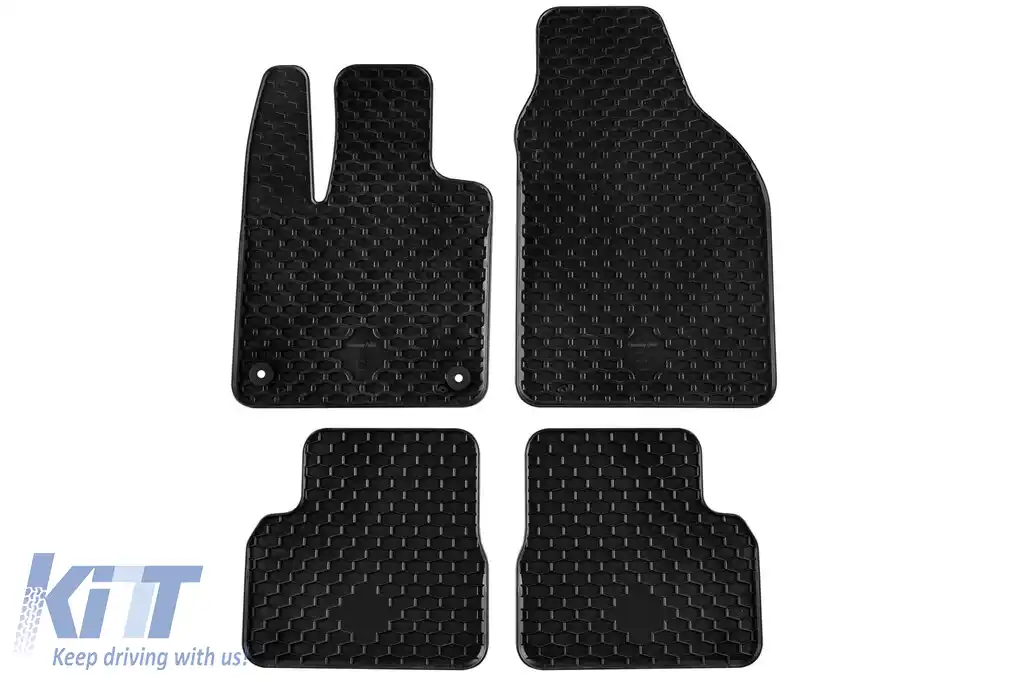 Mochete din cauciuc Gumarny Zubri potrivite pentru Fiat 500e după 2020, set de 4 piese, culoare neagră