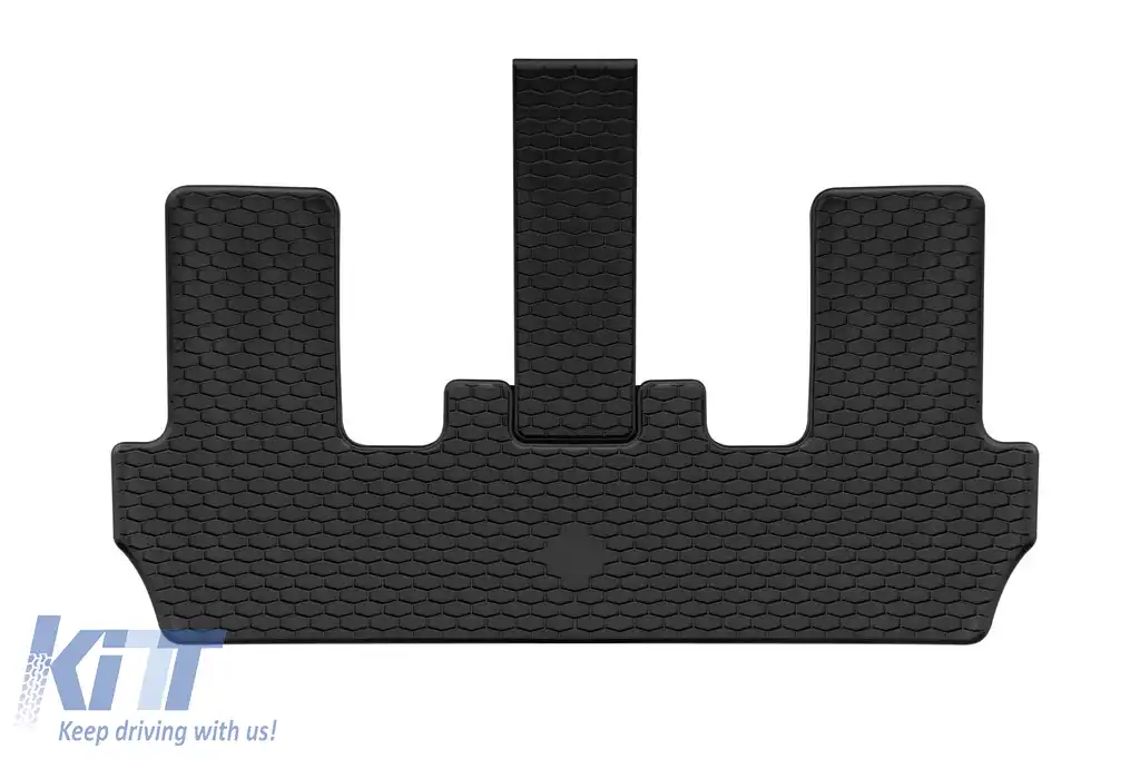 Mochete din cauciuc Gumarny Zubri potrivite pentru Volkswagen ID.Buzz People după 2022, 6 locuri, pentru scaunele din al treilea rând, ampatament lung, set dintr-o bucată, culoare neagră