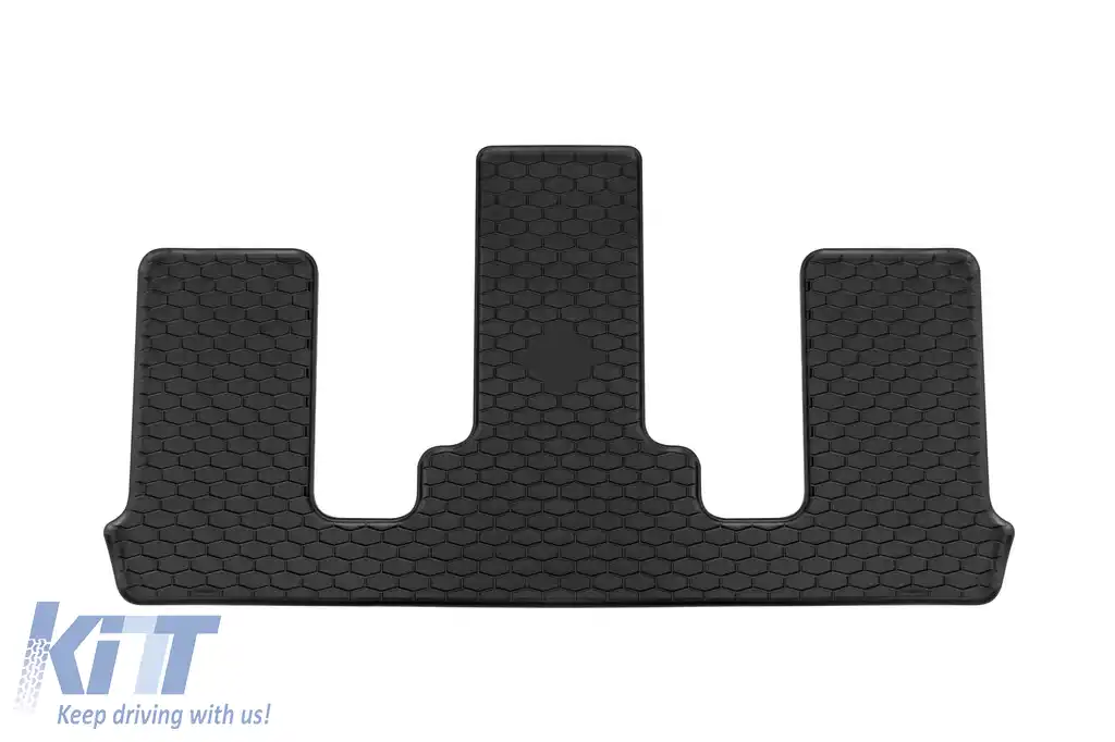 Mochete din cauciuc Gumarny Zubri potrivite pentru Volkswagen ID.Buzz People după 2022, 6 locuri, pentru scaunele din al treilea rând, versiune standard, set dintr-o bucată, culoare neagră-image-6252589