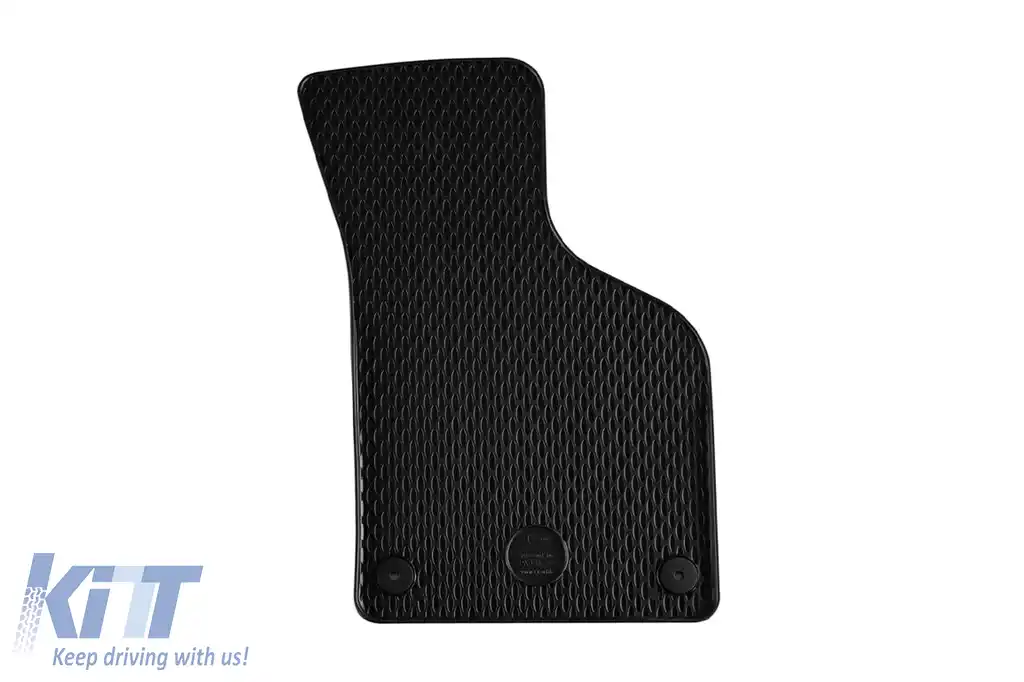 Mochete din cauciuc Gumarny Zubri potrivite pentru Volkswagen Passat B6, B7 2005-2014, CC 2008-2017, Alltrack după 2012 cu clipsuri rotunde, set de 4 piese, culoare neagră-image-6254138