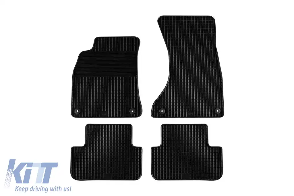 Mochete din cauciuc Gumarny Zubri potrivite pentru Audi A4 sedan, wagon 2007-2015, A5 Sportback 2009-2016, set de 4 piese, culoare neagră-image-6254142