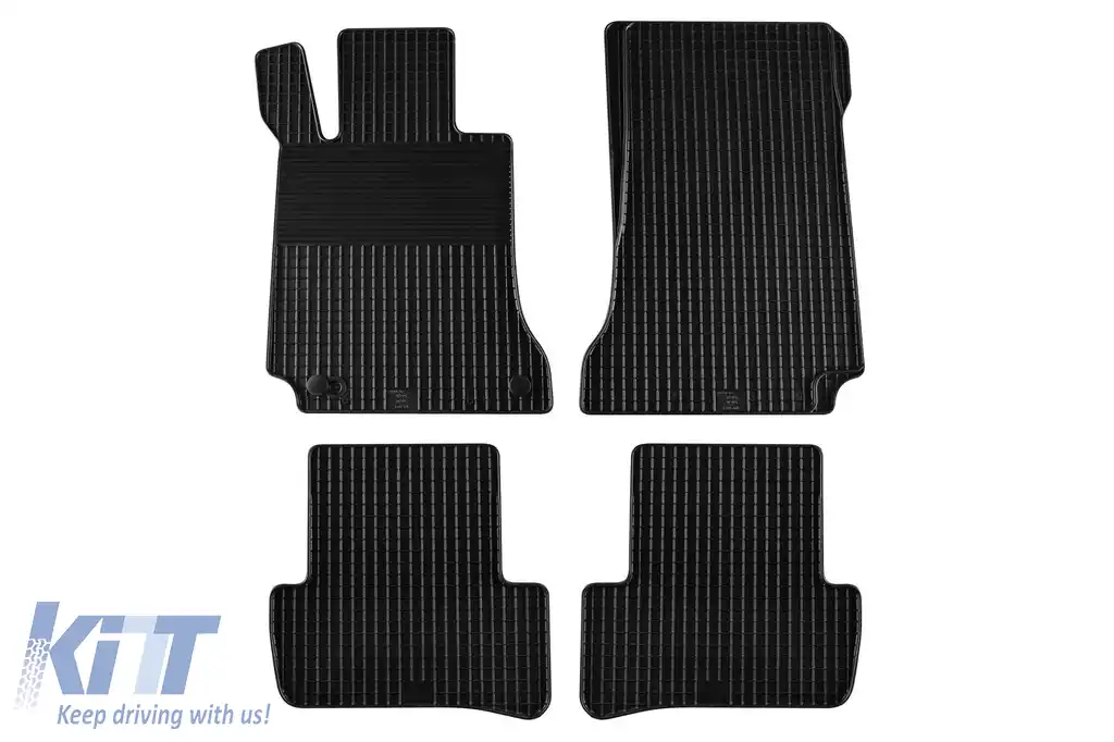 Mochete din cauciuc Gumarny Zubri potrivite pentru Mercedes C class W204 2007-2014, GLK X204 2009-2015, set de 4 piese, culoare neagră-image-6254148