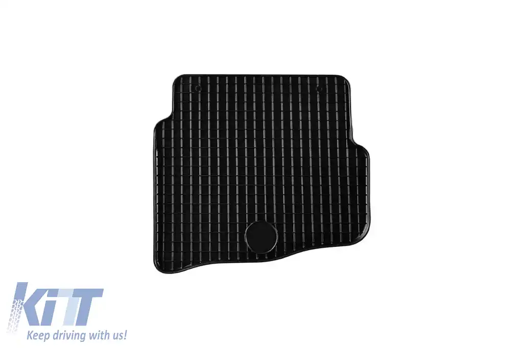 Mochete din cauciuc Gumarny Zubri potrivite pentru Volkswagen Polo 2001-2009 cu clipsuri rotunde, set de 4 piese, culoare neagră-image-6254163