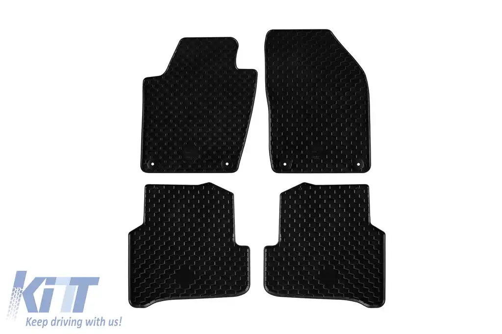 Mochete din cauciuc Gumarny Zubri potrivite pentru Skoda Fabia după 2014, set de 4 piese, culoare neagră