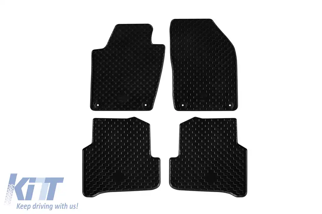 Mochete din cauciuc Gumarny Zubri potrivite pentru Skoda Fabia după 2014, set de 4 piese, culoare neagră-image-6254284