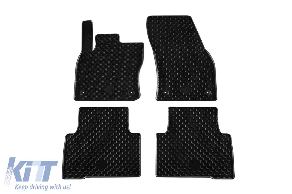 Mochete din cauciuc Gumarny Zubri potrivite pentru Volkswagen Tiguan după 2016, Touran după 2015, set de 4 piese, culoare neagră