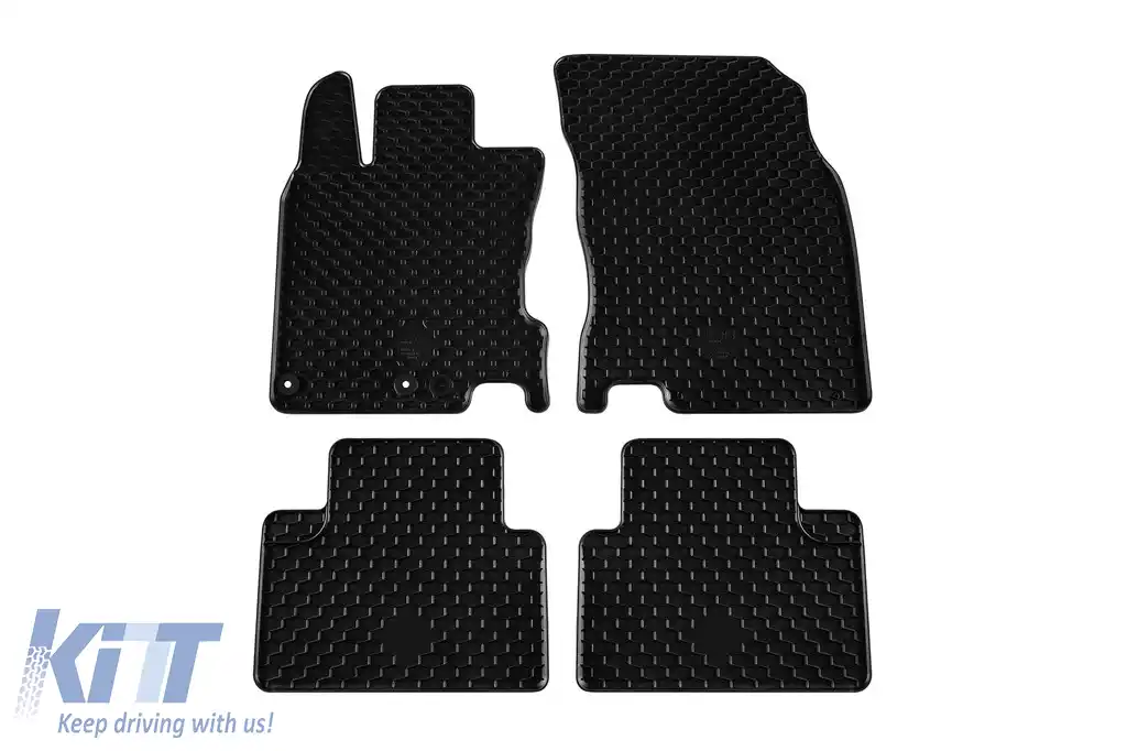 Mochete din cauciuc Gumarny Zubri potrivite pentru Nissan Qashqai după 2014, set de 4 piese, culoare neagră