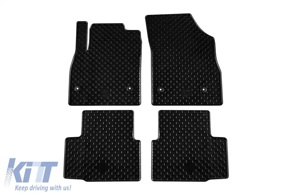Mochete din cauciuc Gumarny Zubri potrivite pentru Opel Astra K 2015-2021, set de 4 piese, culoare neagră