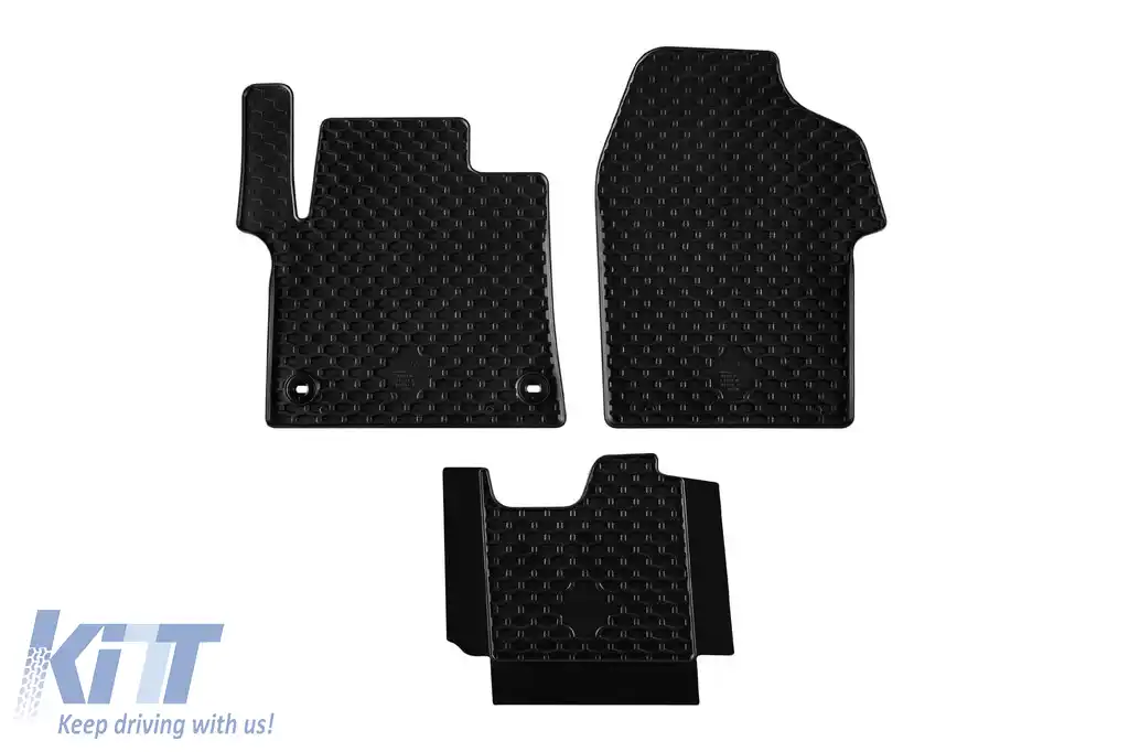 Mochete din cauciuc Gumarny Zubri potrivite pentru Citroen Jumpy, Space Tourer, Peugeot Expert, Traveller, Toyota Proace, Proace Verso după 2016, Opel Vivaro după 2019, cu clipsuri ovale, set de 3 pie
