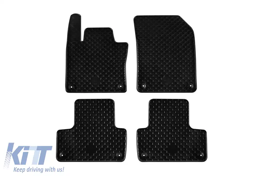 Mochete din cauciuc Gumarny Zubri potrivite pentru Volvo XC60 după 2018, set de 4 piese, culoare neagră